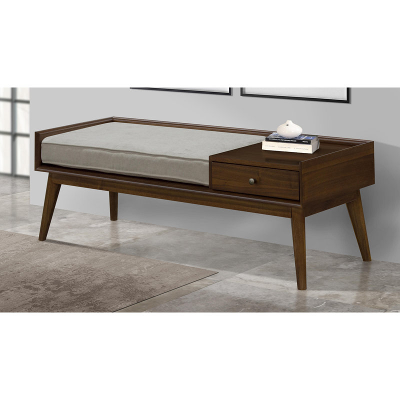 Mid century bed bench discount